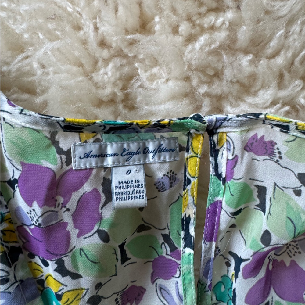 RARE American Eagle Flower Garden Dress HSM3 - Picture 7 of 14